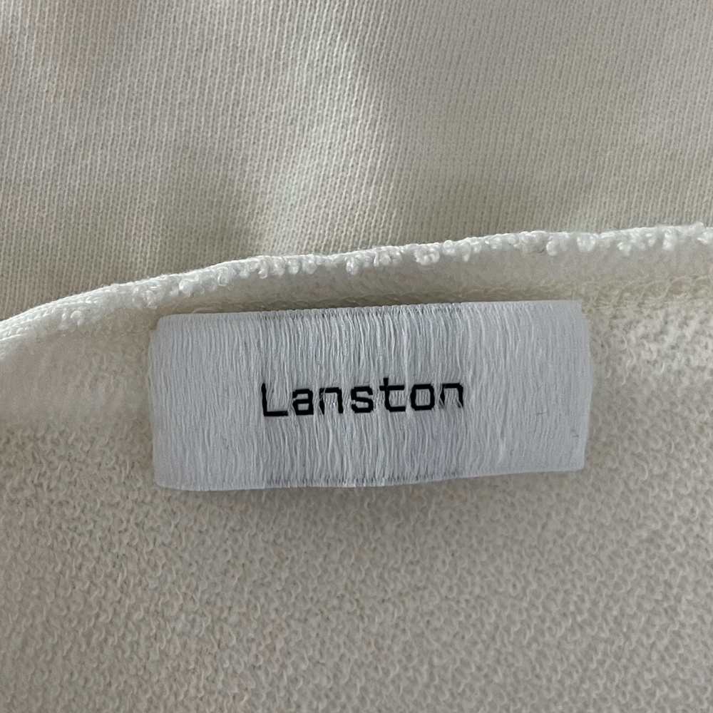 LANSTON x REVOLVE | One Shoulder Cotton Blend Pullover in Cream | Size Small - Picture 7 of 9